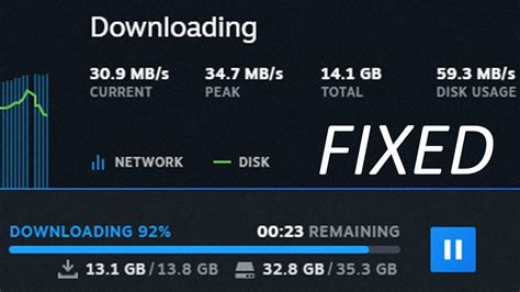 steam download starting and stopping.